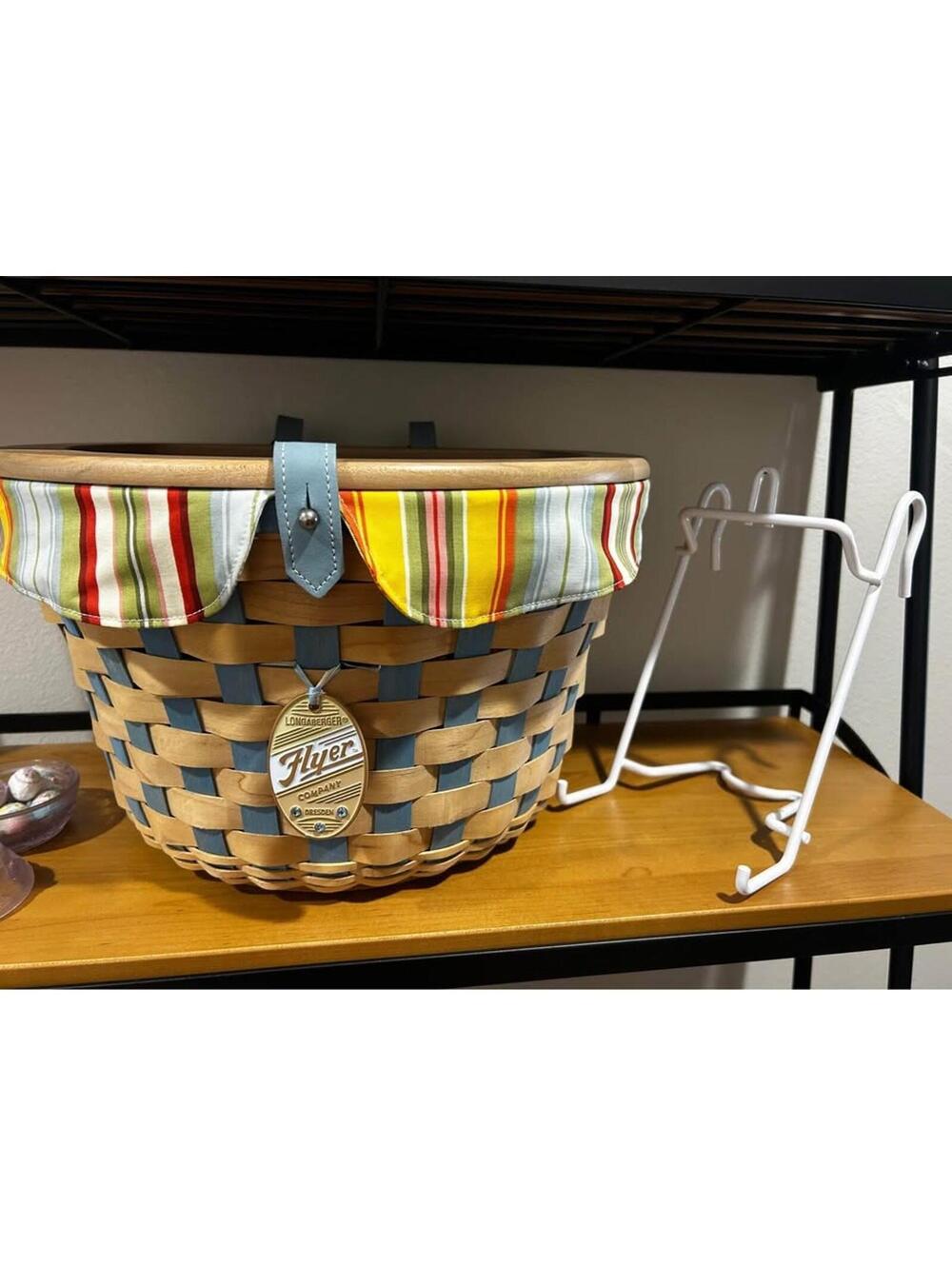 Longaberger Bicycle Basket Bike & rack Flyer Tie On